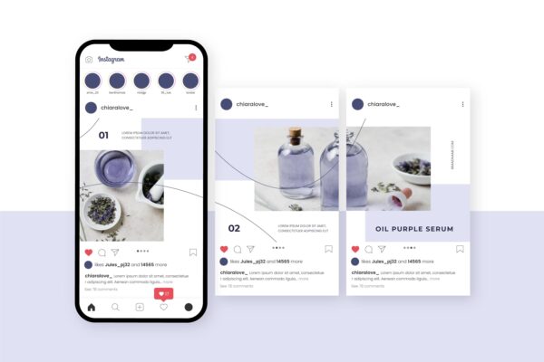 mobile showing slider social media carousal ads on instagram