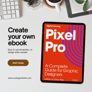 eBooklet design mockup showcasing the services of brandder